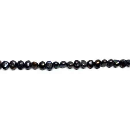 Perlas gris Flat/Planas 7-8mm