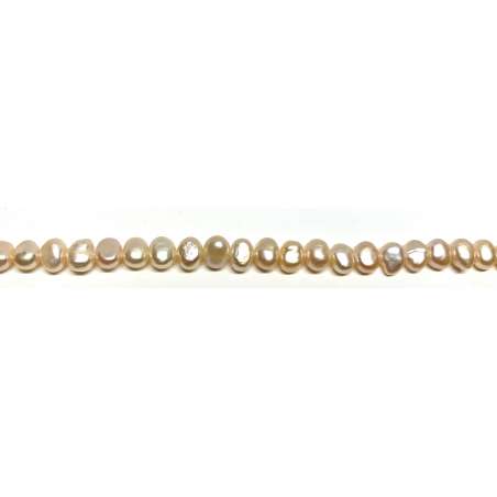Perlas rosadas Flat/Planas 6-7mm