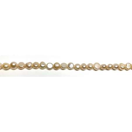 Perlas rosadas Flat/Planas 7-8mm