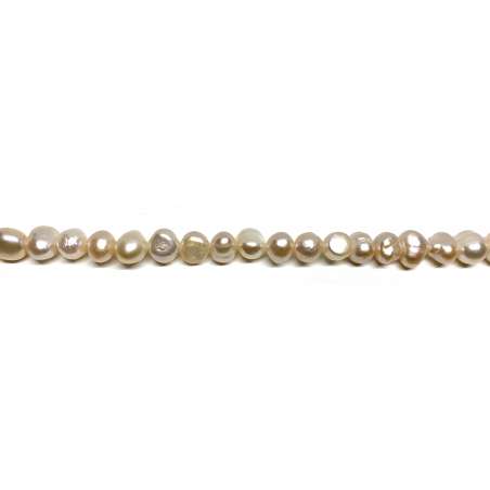 Perlas rosadas Flat/Planas 8mm