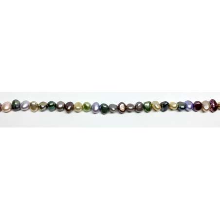 Perlas multicolor Flat/Planas 6-7mm