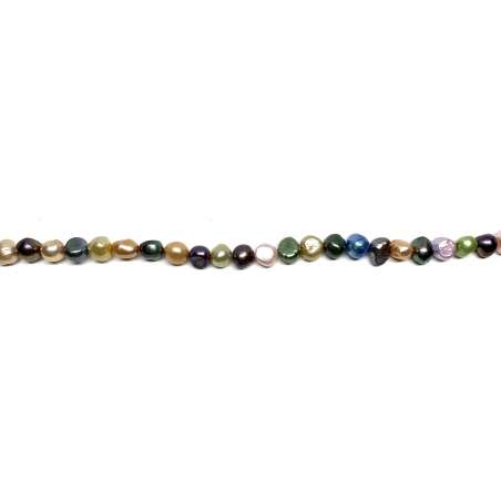 Perlas multicolor Flat/Planas 8-9mm