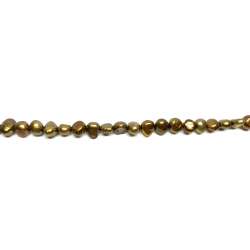 Perlas doradas Flat/Planas 8mm