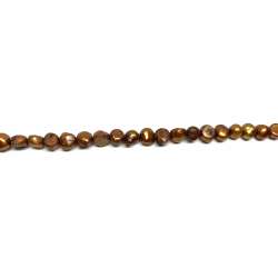 Perlas cobre Flat/Planas 8-9mm