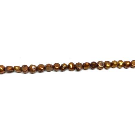 Perlas cobre Flat/Planas 8-9mm