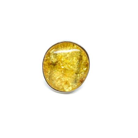 Anillo de Ámbar y Plata de Ley 925