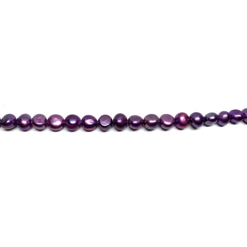 Perlas lilas Flat/Planas 7-8mm