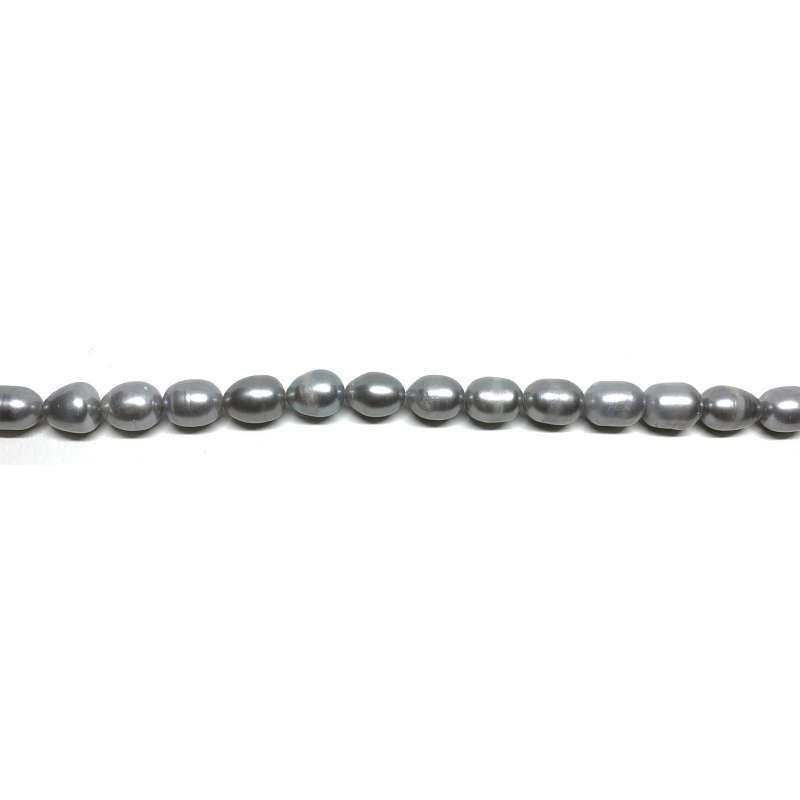 Perlas gris Arroz 10x14mm