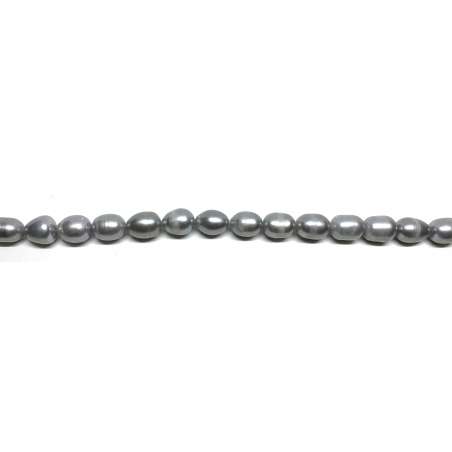 Perlas gris Arroz 10x14mm