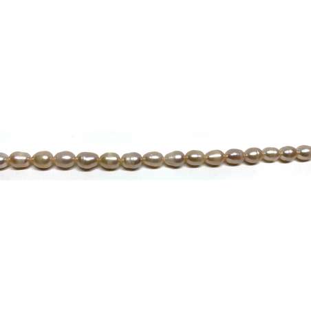 Perlas rosadas Arroz 6,5-7,5x8mm