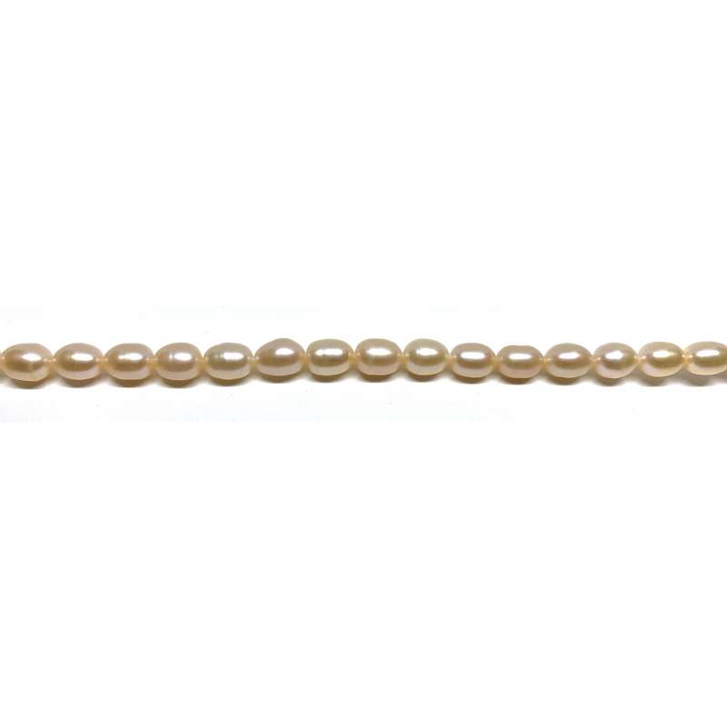 Perlas rosadas Arroz 6,5x8mm