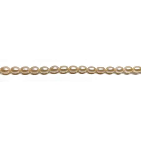 Perlas rosadas Arroz 6,5x8mm