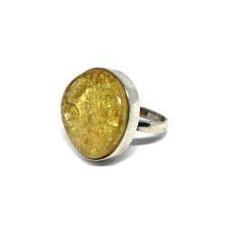 Anillo de Ámbar y Plata de Ley 925