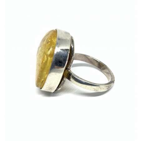 Anillo de Ámbar y Plata de Ley 925