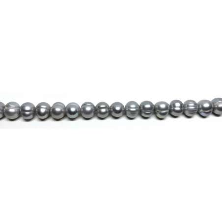 Perlas gris Patata 9-10mm