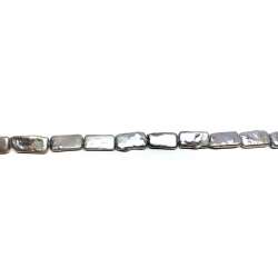 Perlas gris Rectángulo 10x18mm