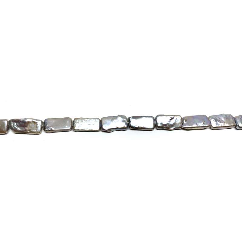 Perlas gris Rectángulo 10x18mm