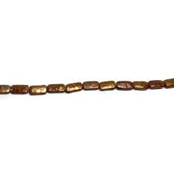 Perlas cobre Rectángulo 8x15mm