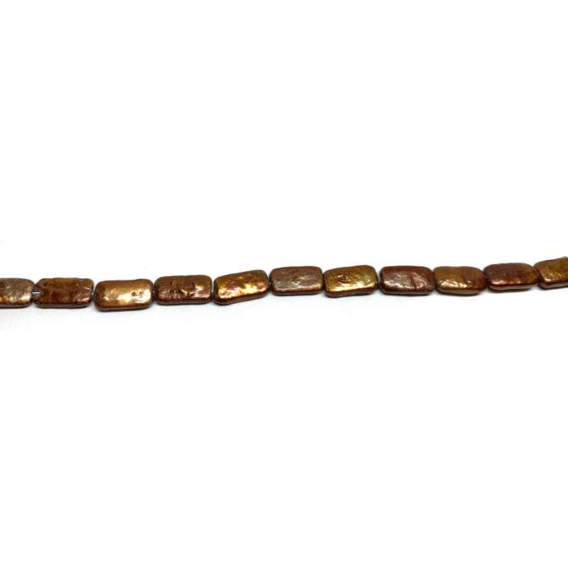 Perlas cobre Rectángulo 8x15mm