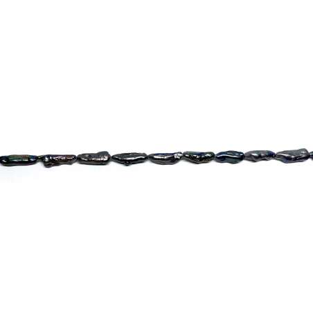 Perlas gris Nugget alargado 8x20mm