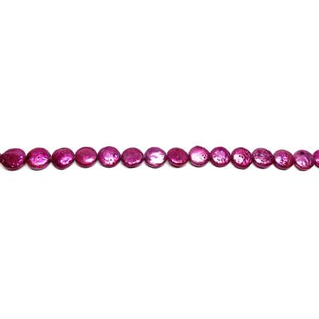 Perlas fucsia Disco 11mm