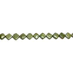 Perlas verde militar Rombo 14mm