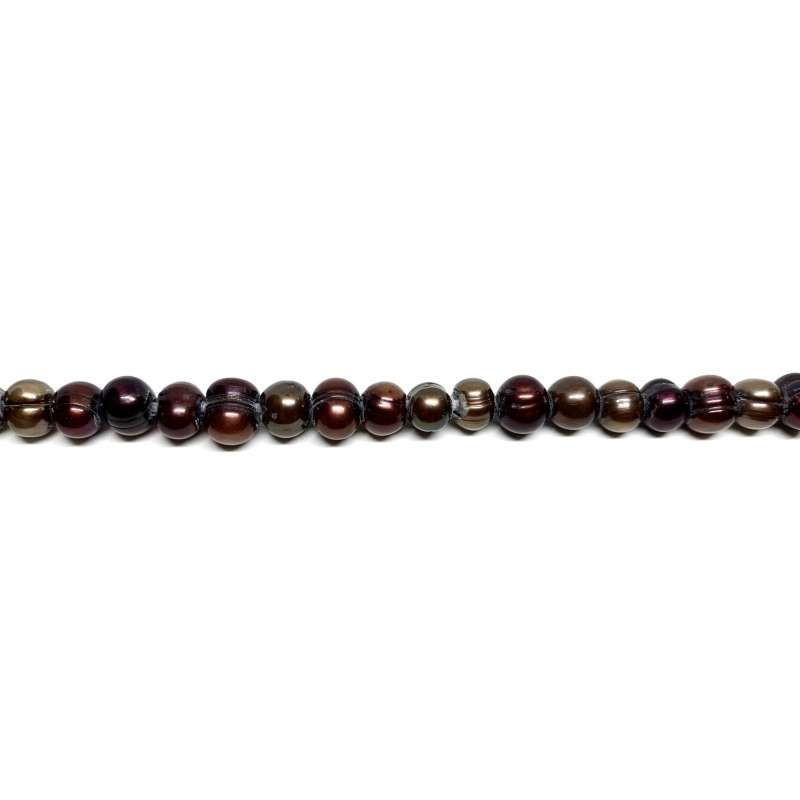 Perlas marrón Patata 9-10mm AGUJERO GRANDE