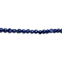 Perlas azul Planas 10-11mm AGUJERO GRANDE