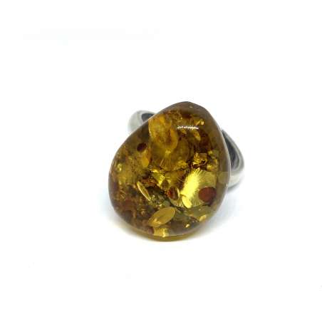 Anillo de Ámbar y Plata de Ley 925