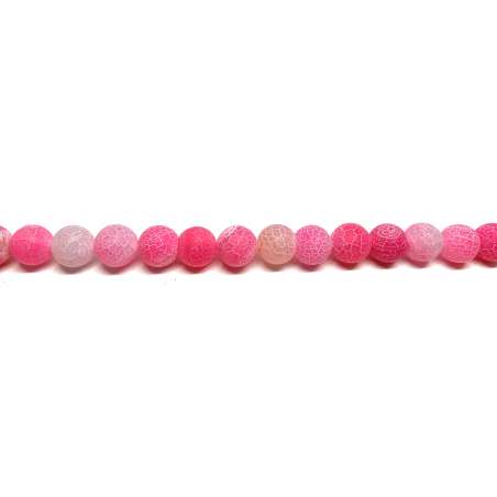 Ágata Envejecida Rosa 12mm