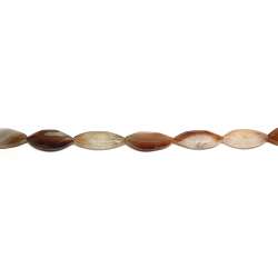 Ágata Geo Oval puntas 15x40mm