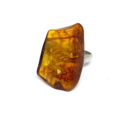 Anillo de Ámbar y Plata de Ley 925