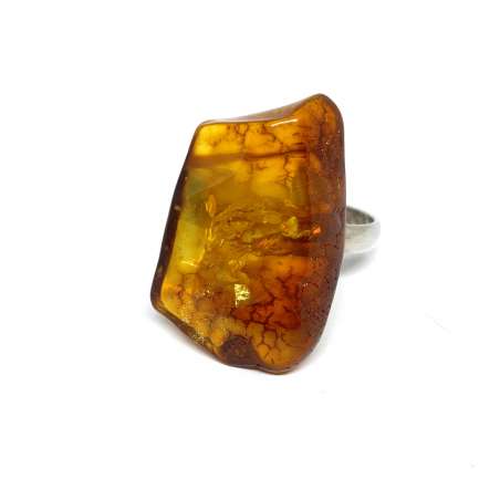 Anillo de Ámbar y Plata de Ley 925
