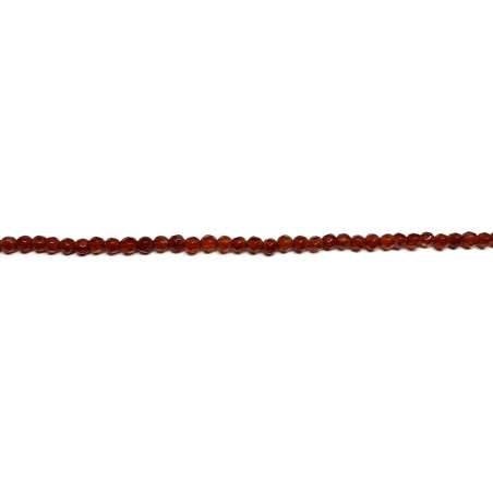 Ágata Roja 4mm facetada