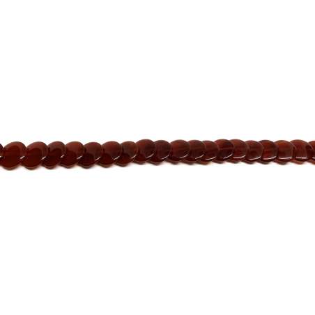 Ágata Roja Disco sobrepuesto 12mm