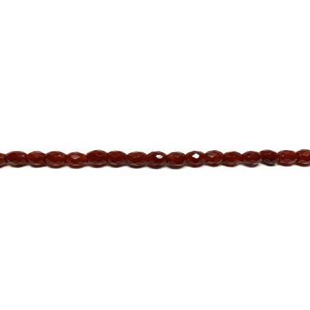 Ágata Roja Oliva 6x8mm facetada