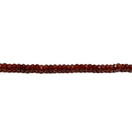 Ágata Roja  Rondel 6x4mm facetada