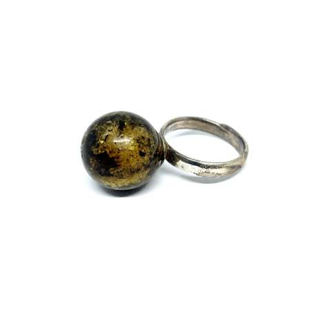 Anillo de Ámbar y Plata de Ley 925