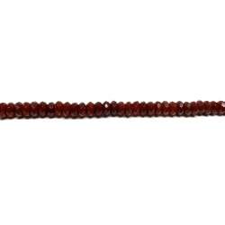 Ágata Roja Rondel 8x5mm facetado