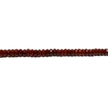 Ágata Roja Rondel 8x5mm facetado