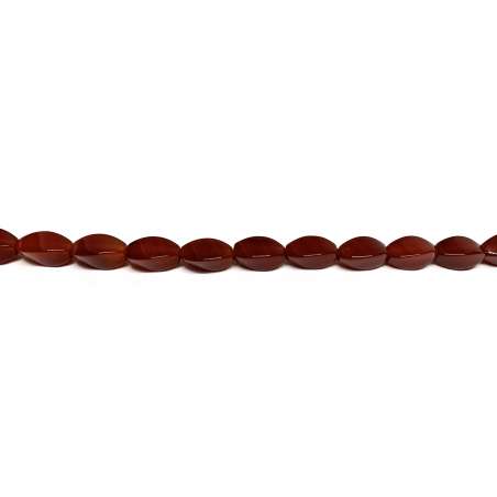 Ágata Roja Oliva "S" 6x12mm