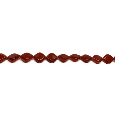 Ágata Roja Rombo 13x16mm