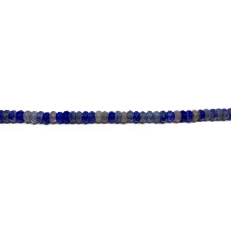 Ágata Azul Rondel 6x4mm facetada