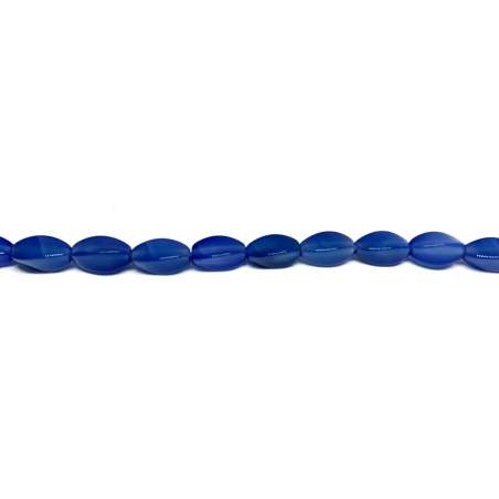 Ágata Azul Oliva "S" 6x12mm