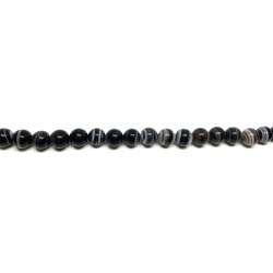 Ágata Negra - Marrón Veteada 8mm