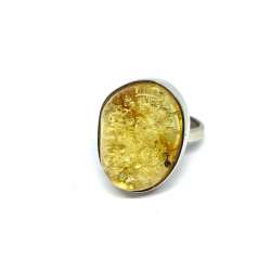 Anillo de Ámbar y Plata de Ley 925