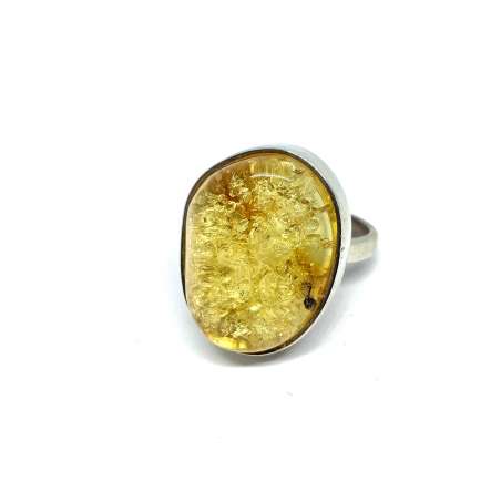 Anillo de Ámbar y Plata de Ley 925