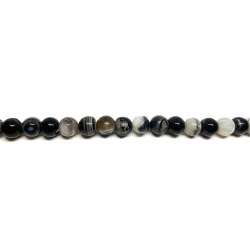 Ágata Negra - Marrón Veteada 10mm