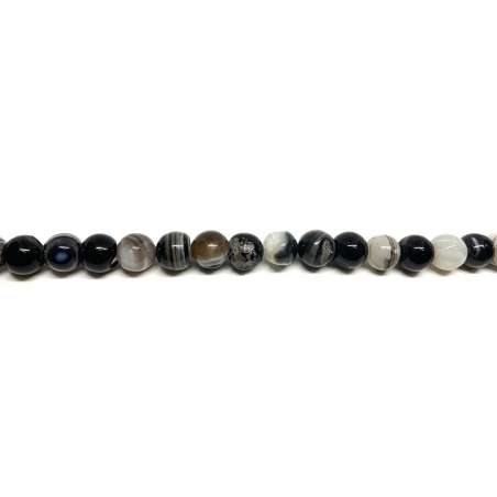 Ágata Negra - Marrón Veteada 10mm