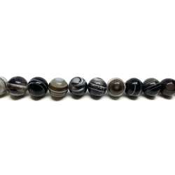 Ágata Negra - Marrón Veteada 14mm